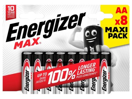 bateria energizer alkaline max aa lr6 8ks