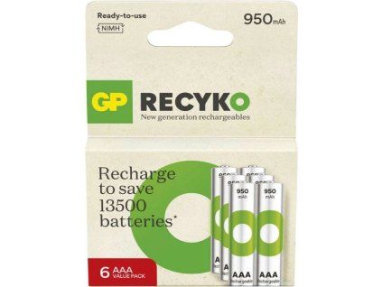 bateria gp recyko 950mah aaa 6ks