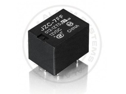 KEETEC 2 x prepínacie montážne relé R 1204, JZC-7FF, 12V, 4A