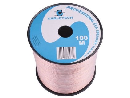 CABLETECH dvojlinka 2 x 1mm², transparentná, 100m, Cu + Al