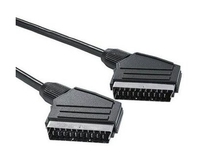 SCART kábel, SCART konektor - SCART konektor, 21-pin, 3m, Ø8mm, sáčok