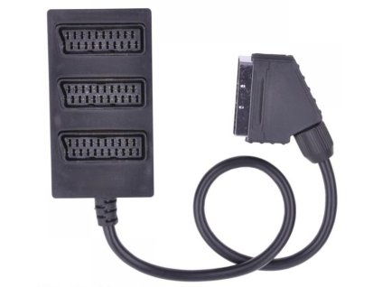 SCART rozbočovač, SCART konektor - 3 x SCART zdierka, 0,5m SSV0430E