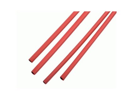 Zmršťovacie bužírky, 3,5mm, 1m, červené (10ks)