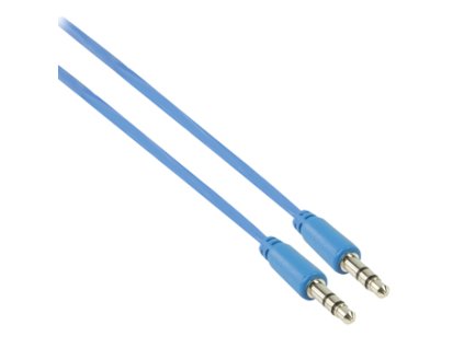 VALUELINE JACK audio kábel, JACK 3,5mm konektor - JACK 3,5mm konektor, 1m, modrý