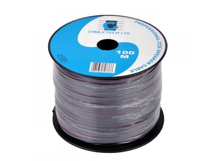 CABLETECH dvojlinka 2 x 0,5mm², čierna, 100m, Cu + Al