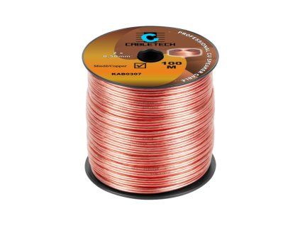 cabletech dvojlinka 2 x 0 5mm transparentna 100m cu