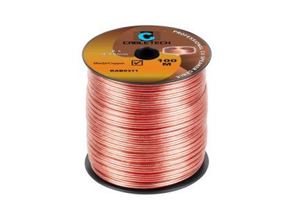 cabletech dvojlinka 2 x 0 75mm transparentna 100m cu