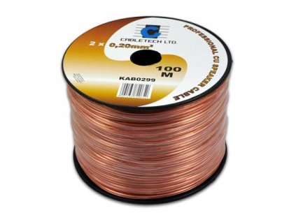 CABLETECH dvojlinka 2 x 0,75mm², transparentná, 100m, Cu