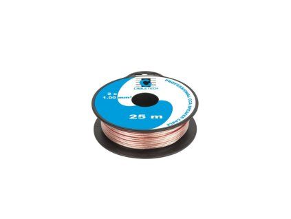 cabletech dvojlinka 2 x 1mm transparentna 25m cu al