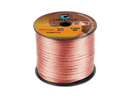 CABLETECH dvojlinka 2 x 1mm², transparentná, 100m, Cu