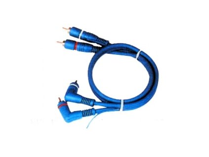 CABLETECH CINCH audio kábel, 2x CINCH konektor priamy - 2x CINCH konektor uhlový + REMOTE, 5m, blister