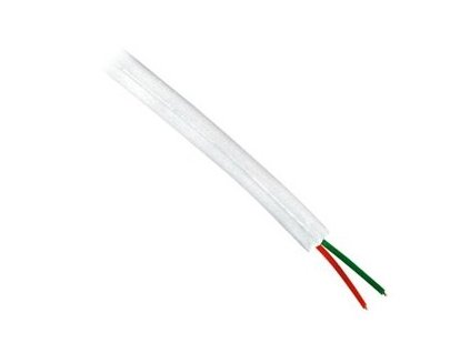 CABLETECH telefónny kábel 2-žilový - plochý, 100m, biely