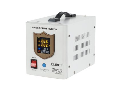 KEMOT záložný zdroj PROsinus-800, 12V, 230V, 800VA / 500W, biely