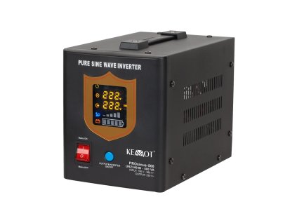 KEMOT záložný zdroj PROsinus-500, 12V, 230V, 500VA / 300W, čierny
