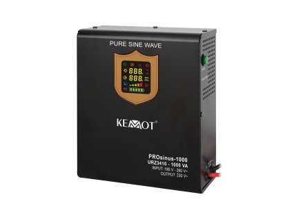 KEMOT záložný zdroj PROsinus-1000, 12V, 230V, 1000VA / 700W, čierny, závesný