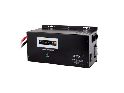 KEMOT záložný zdroj PROsinus-2200, 12V, 230V, 2200VA / 1600W, čierny, závesný