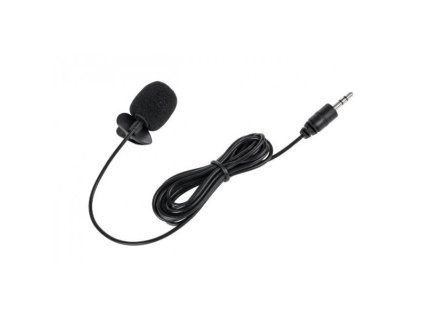 REBEL mikrofón s klipom + kábel JACK 3,5mm, 2m