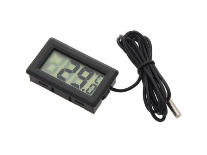 Digitálny teplomer LCD TH001, panelový, čierny