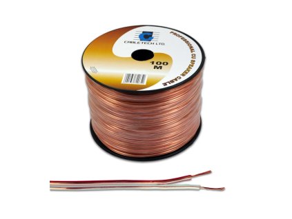 CABLETECH dvojlinka 2 x 1,5mm², transparentná, 100m, Cu