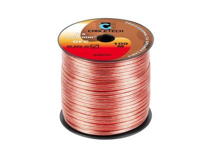 cabletech dvojlinka 2 x 1 5mm transparentna 100m cu ofc
