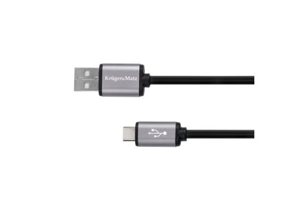 Krüger & Matz Basic USB kábel, USB konektor - USB C konektor, 1,8m