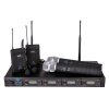 AZUSA profesionálny bezdrôtový mikrofón PLL-400 UHF 4-kanál (2+2)