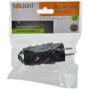 SOLIGHT zástrčka gumová do vlhka, priama, IP44, čierna