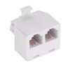 Redukcia telefónneho káblu, 6P4C / RJ11 konektor - 2x 6P4C / RJ11 zdierka