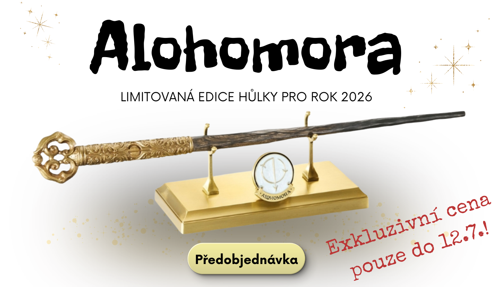Alohomora hůlka limitovaná edice