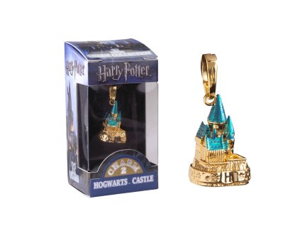 849241002998 Přívěsek Lumos - Bradavický hrad zlatý , Harry Potter - Příčná ulice