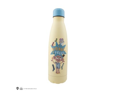 4895205615168 Lahev nerezová Dobby is free, žlutá, Harry Potter - Příčná ulice
