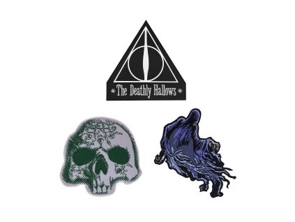 4895205600300 Set nažehlovaček/nášivek Relikvie smrti - Harry Potter - Příčná ulice