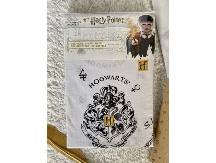 Prostěradlo Harry Potter, bílé s erby