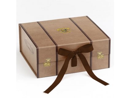 2302 Kufřík dárkový s mašlí VELKÝ hnědý HP 1