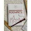 Diář/zápisník bílý Hogwarts s hnědou hůlkou, Harry Potter