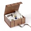 2302 Kufřík dárkový s mašlí VELKÝ hnědý HP 4