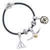 2308 Náramek s přívěsky černá šňůrka Harry Potter 1