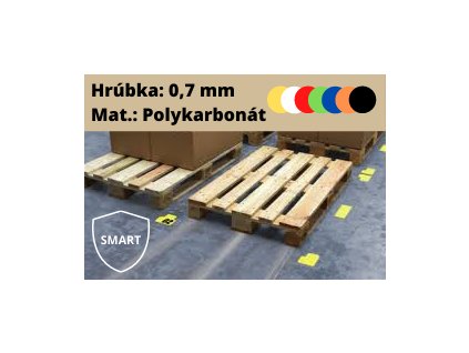 PALETOVÉ ZNAČENIE "SMART" (POLYKARBONÁT) (Farba Modrá, Tvar I - kus, Šírka 75mm)