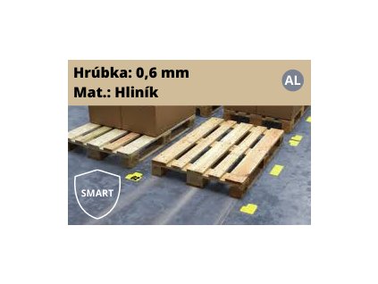 PALETOVÉ ZNAČENIE "SMART" (HLINÍK) (Farba Hliník, Tvar I - kus, Šírka 75mm)