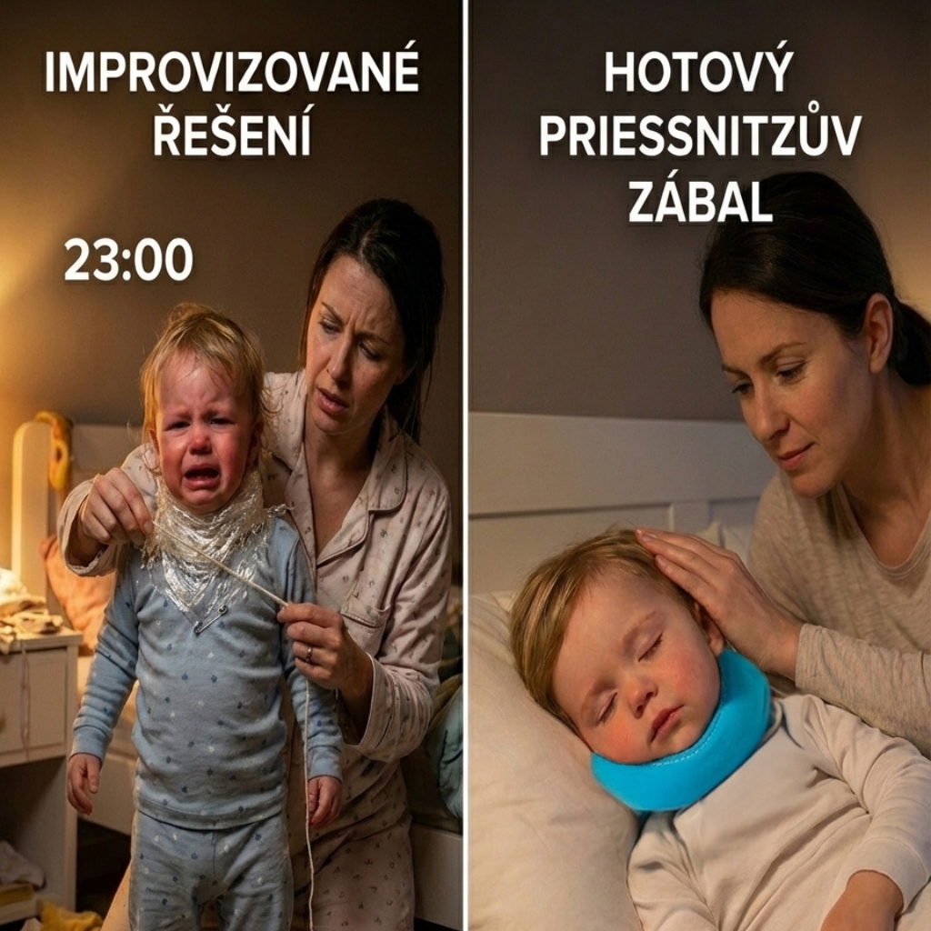Konec mokrého pyžama a igelitu. Priessnitzův zábal, který šetří vaše nervy i dětské slzy