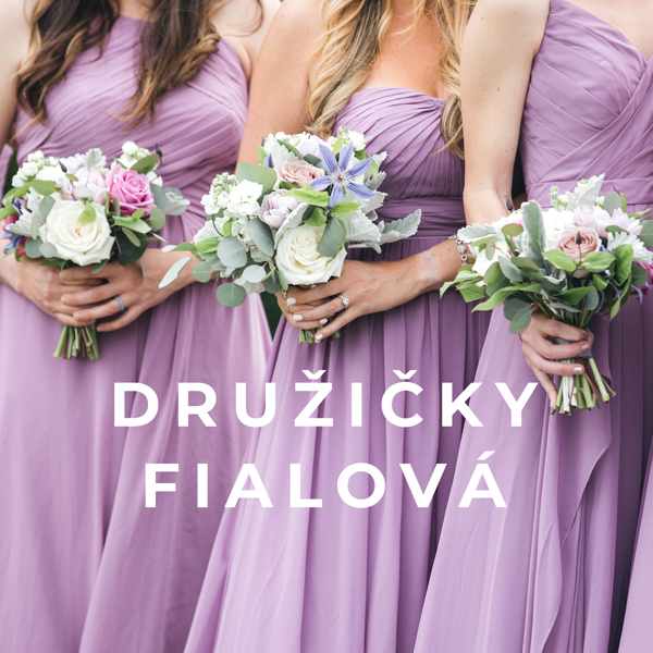 Šaty pro družičky ve světle fialové barvě