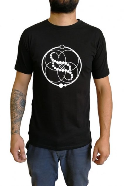 Pánské  bavlněné tričko CIRCLES černé