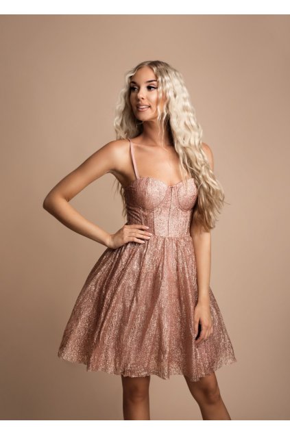 Koktejlové šaty amelie růžové primabutik.cz