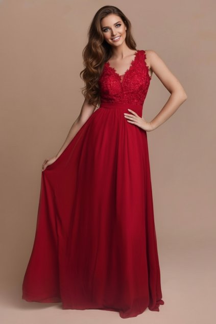 Společenské šaty TELMA červené