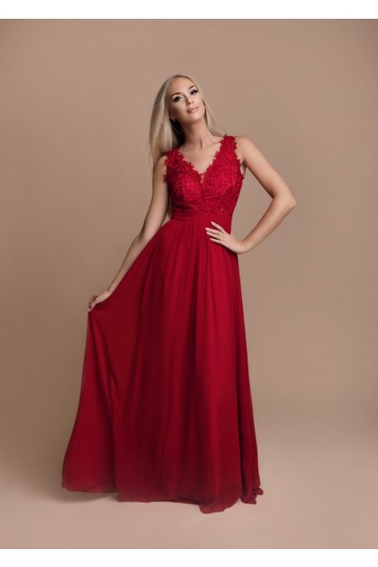 Plesové šaty Telma červené