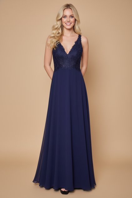Společenské šaty ELAINE tmavě modré