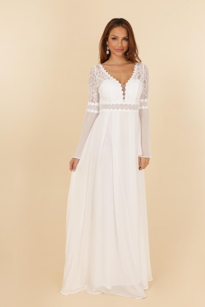 Svatební šaty Boho bílé