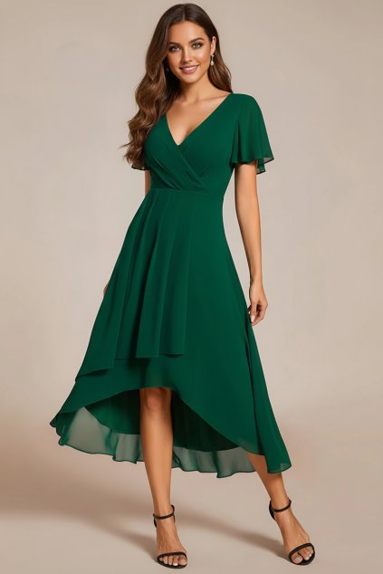 Koktejlové Midi Šaty THEA zelené