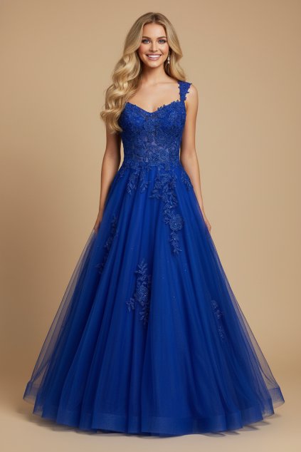Maturitní Šaty CECILIA královsky modré