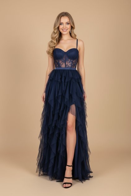 Plesové šaty ELEONORE tmavě modré